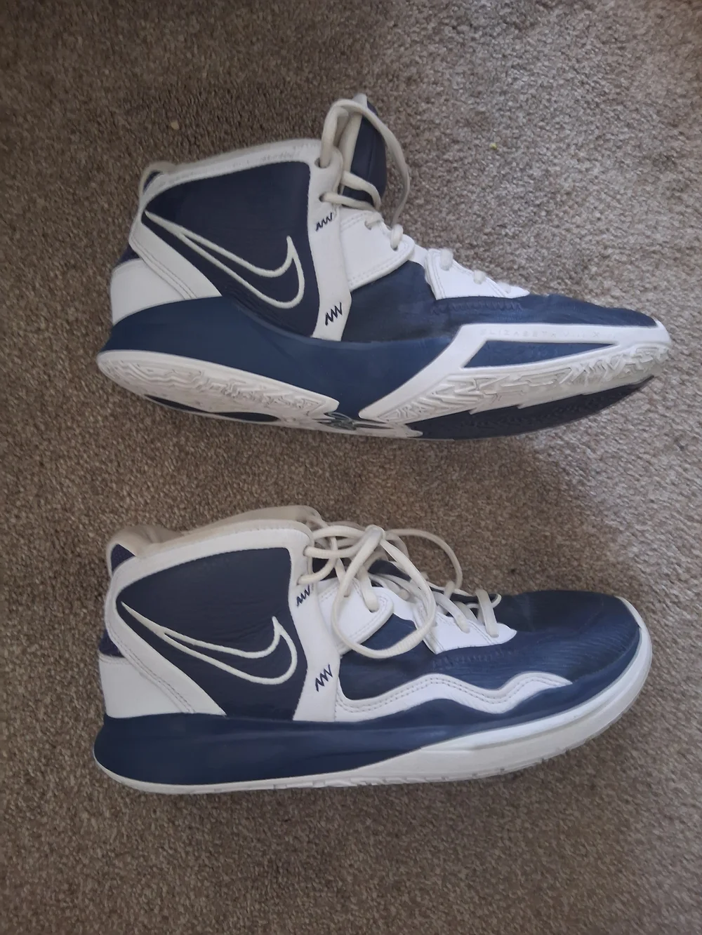 Nike Air Flight Lite Mid Men’s Size 10 Navy White Sneakers DO9616-400